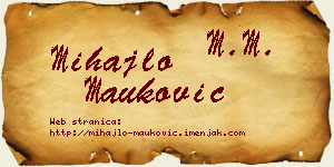 Mihajlo Mauković vizit kartica